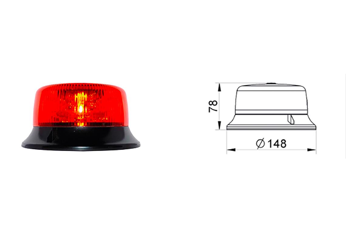 Magnetic T-bar with Triflash 500mm & flashing beacons